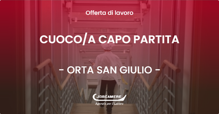 OFFERTA LAVORO - CUOCOA CAPO PARTITA - ORTA SAN GIULIO