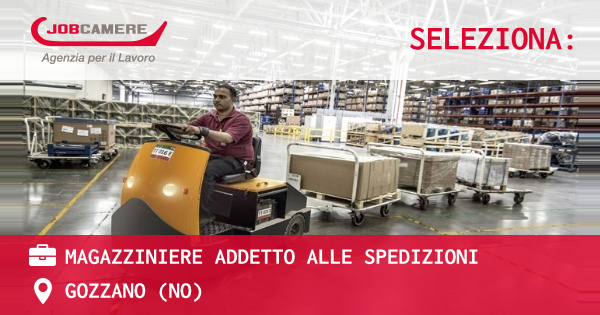 OFFERTA LAVORO - MAGAZZINIERE ADDETTO ALLE SPEDIZIONI - GOZZANO (NO)