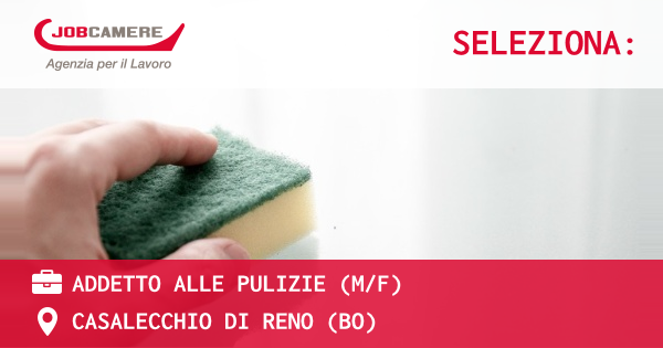 OFFERTA LAVORO - Addetto alle pulizie (M/F) - CASALECCHIO DI RENO (BO)