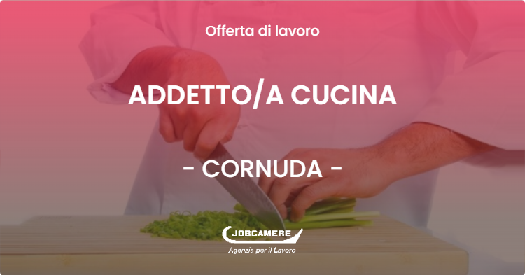 OFFERTA LAVORO - ADDETTOA CUCINA - CORNUDA (TV)
