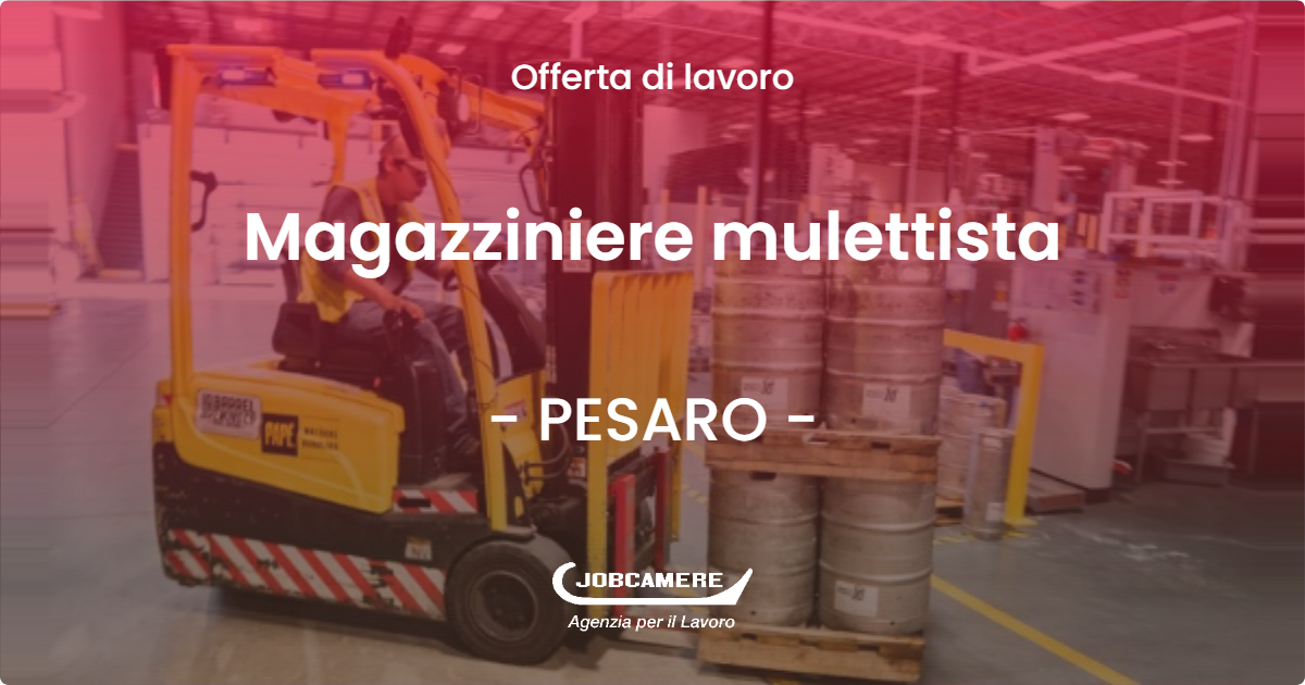 OFFERTA LAVORO - Magazziniere mulettista - PESARO