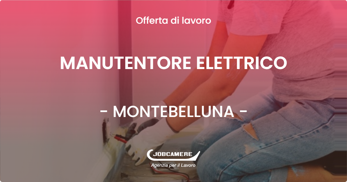 OFFERTA LAVORO - MANUTENTORE ELETTRICO - MONTEBELLUNA (TV)