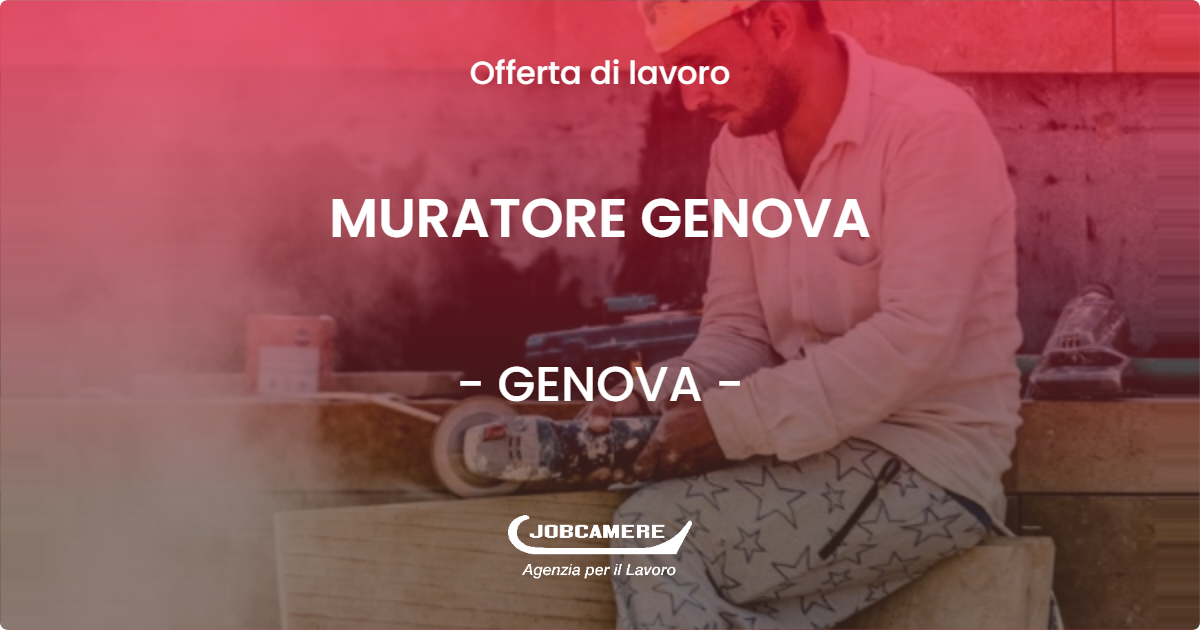 OFFERTA LAVORO - MURATORE GENOVA - GENOVA