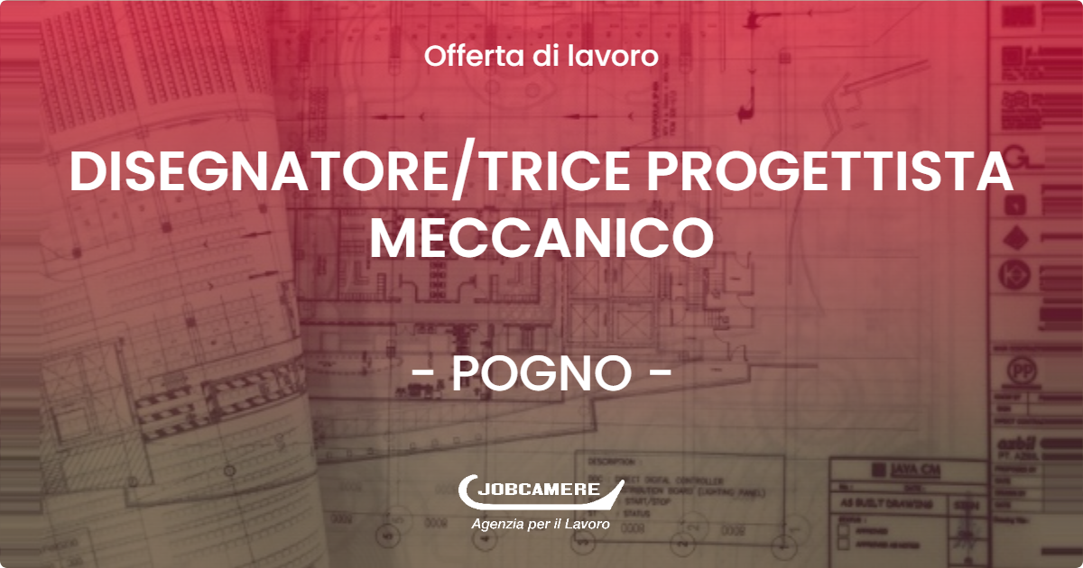 OFFERTA LAVORO - DISEGNATORETRICE PROGETTISTA MECCANICO - POGNO