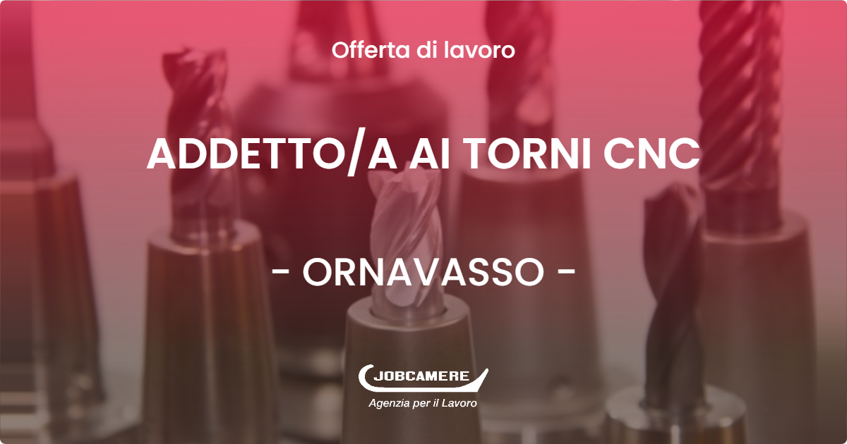 OFFERTA LAVORO - ADDETTO/A AI TORNI CNC - ORNAVASSO (VB)