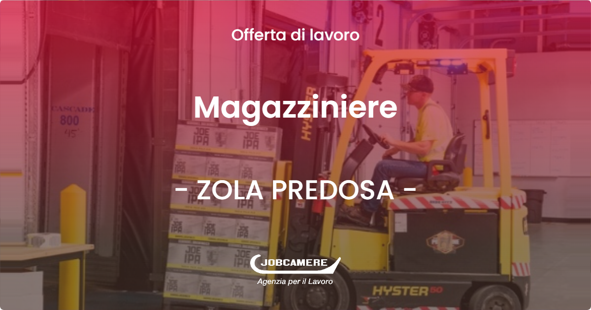 OFFERTA LAVORO - Magazziniere - ZOLA PREDOSA (BO)