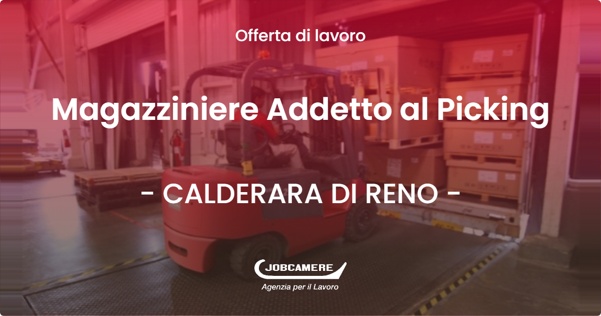 OFFERTA LAVORO - Magazziniere Addetto al Picking - CALDERARA DI RENO (BO)