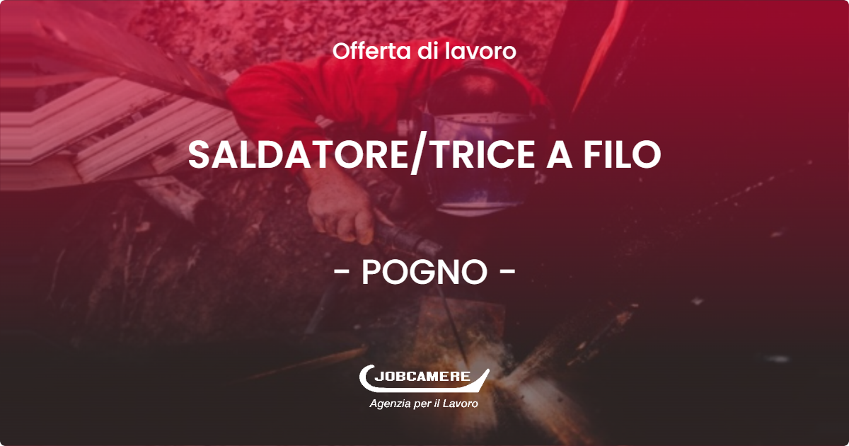 OFFERTA LAVORO - SALDATORETRICE A FILO - POGNO (NO)