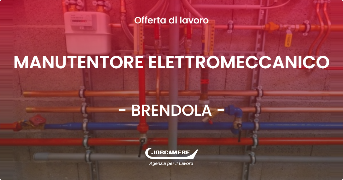 OFFERTA LAVORO - MANUTENTORE ELETTROMECCANICO - BRENDOLA (VI)