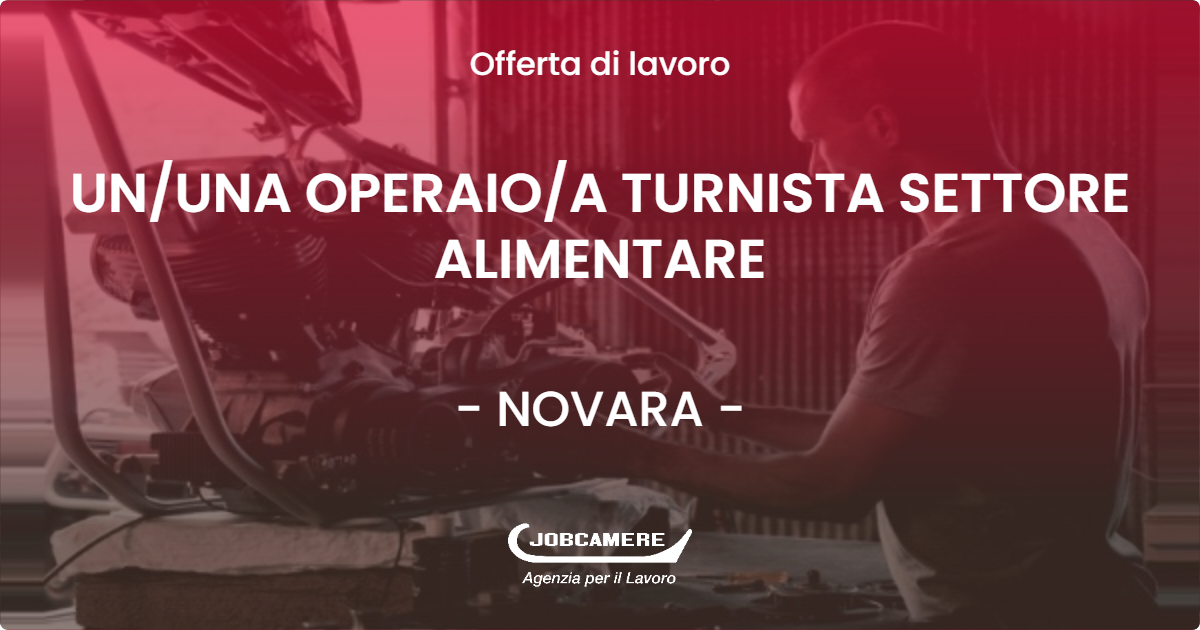 OFFERTA LAVORO - UNUNA OPERAIOA TURNISTA SETTORE ALIMENTARE - NOVARA (NO)