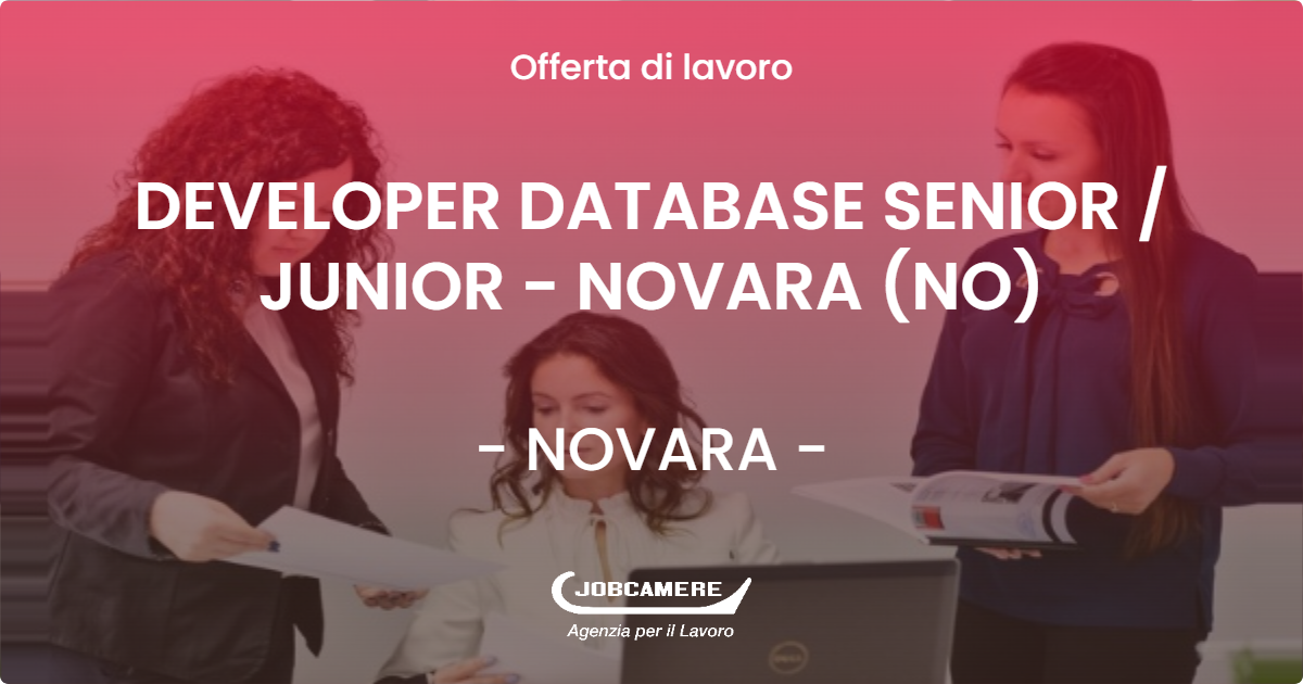 OFFERTA LAVORO - DEVELOPER DATABASE SENIOR  JUNIOR - NOVARA (NO) - NOVARA (NO)