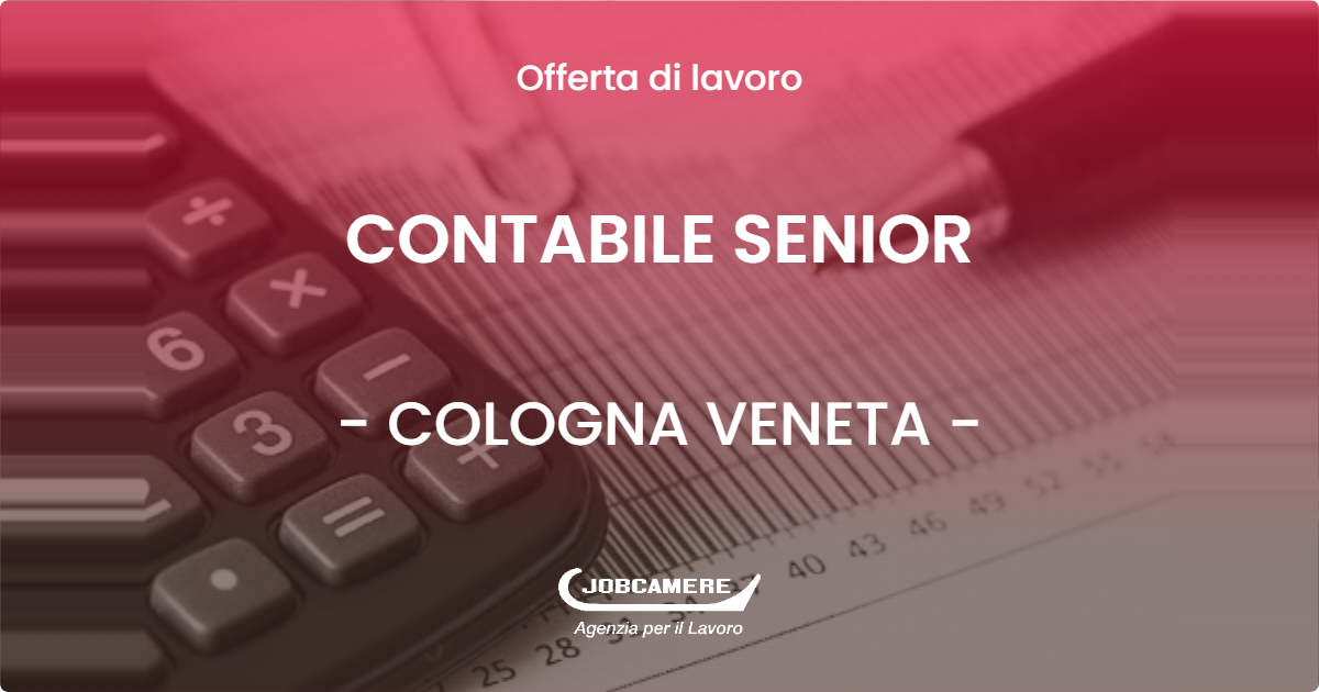 OFFERTA LAVORO - CONTABILE SENIOR - COLOGNA VENETA (VR)