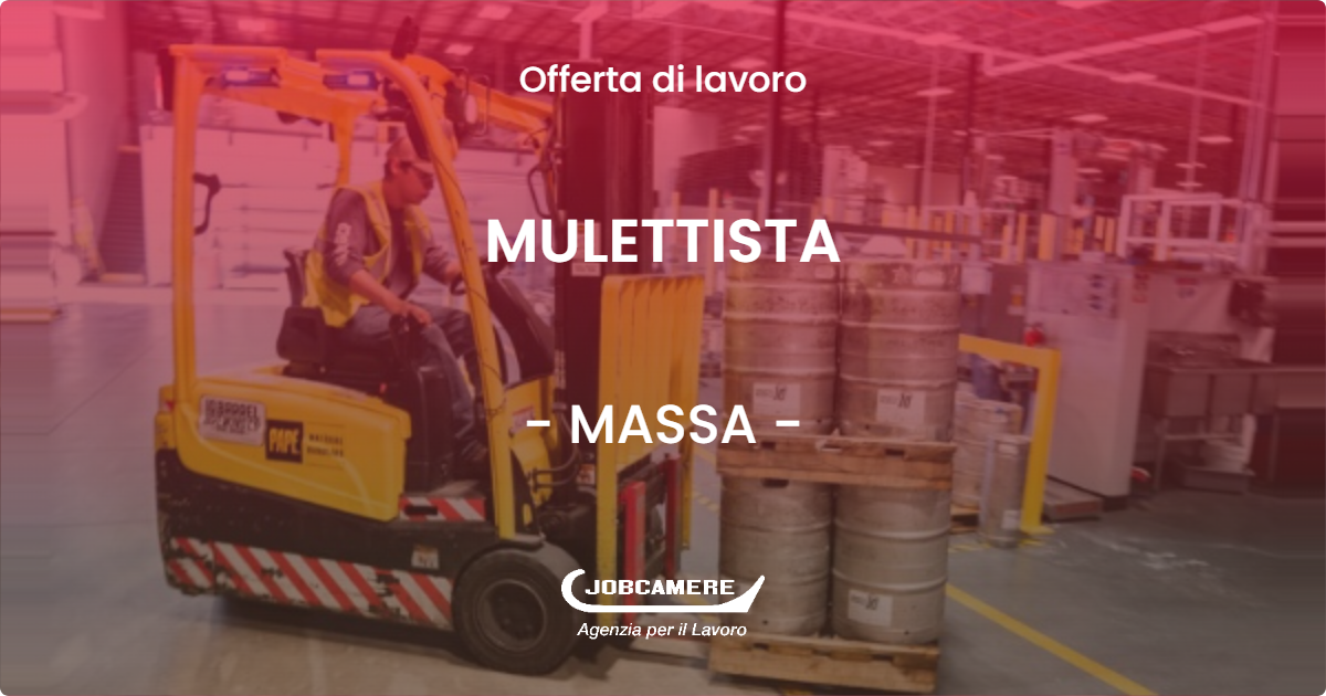 OFFERTA LAVORO - MULETTISTA - MASSA (MS)