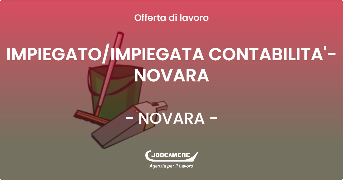 OFFERTA LAVORO - IMPIEGATO/IMPIEGATA CONTABILITA'-NOVARA - NOVARA (NO)