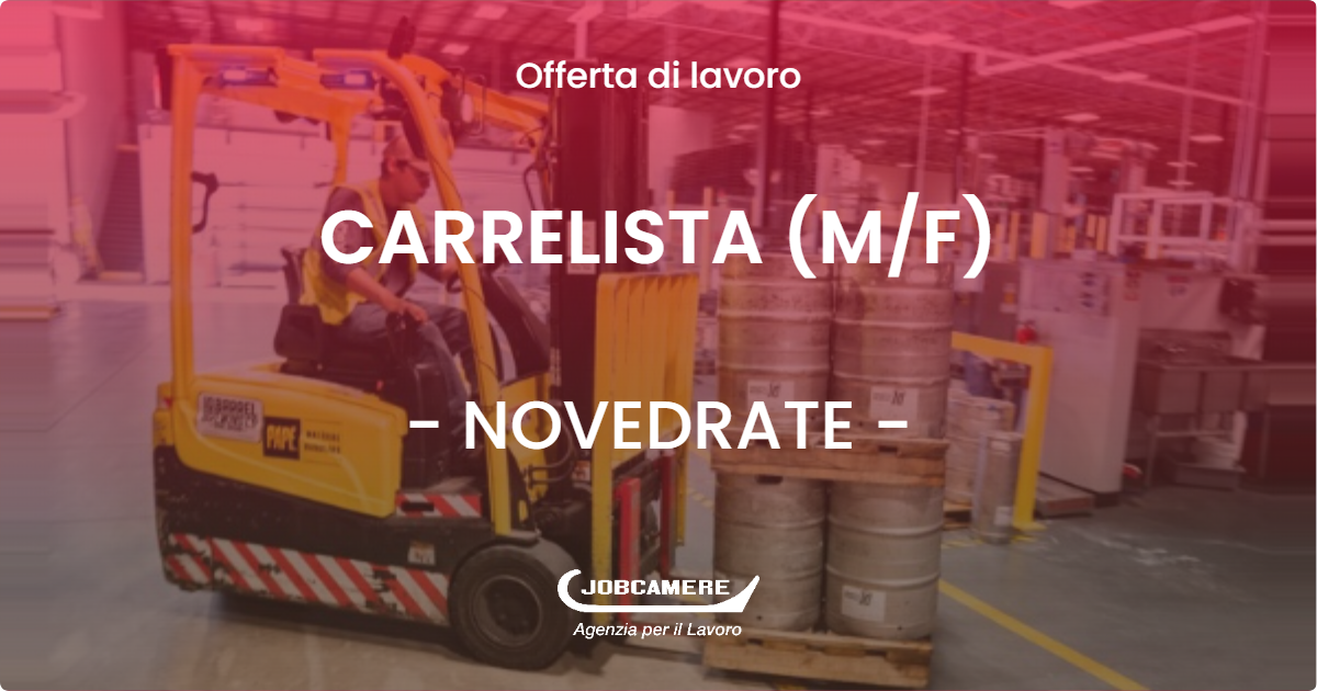 OFFERTA LAVORO - CARRELISTA (M/F) - NOVEDRATE (CO)