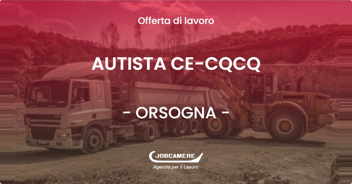 OFFERTA LAVORO - AUTISTA CE-CQCQ - ORSOGNA (CH)