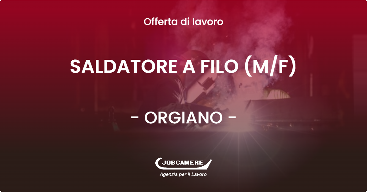 OFFERTA LAVORO - SALDATORE A FILO (M/F) - ORGIANO (VI)