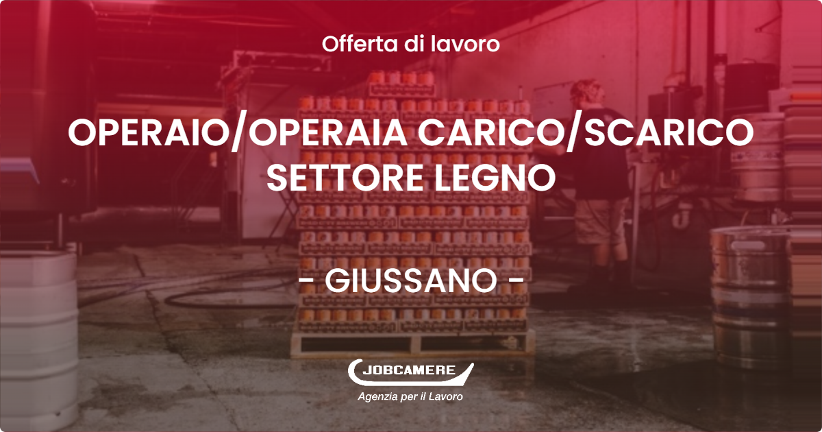 OFFERTA LAVORO - OPERAIO/OPERAIA CARICO/SCARICO SETTORE LEGNO - GIUSSANO (MB)