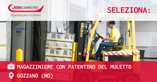 OFFERTA LAVORO - MAGAZZINIERE CON PATENTINO DEL MULETTO - GOZZANO (NO)